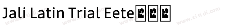 Jali Latin Trial Ext字体转换